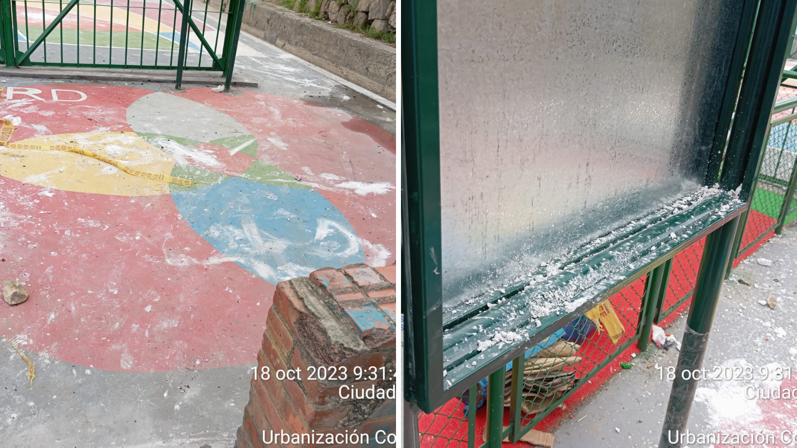 Completamente vandalizado, así dejaron parque que iba a ser inaugurado en Ciudad Bolívar
