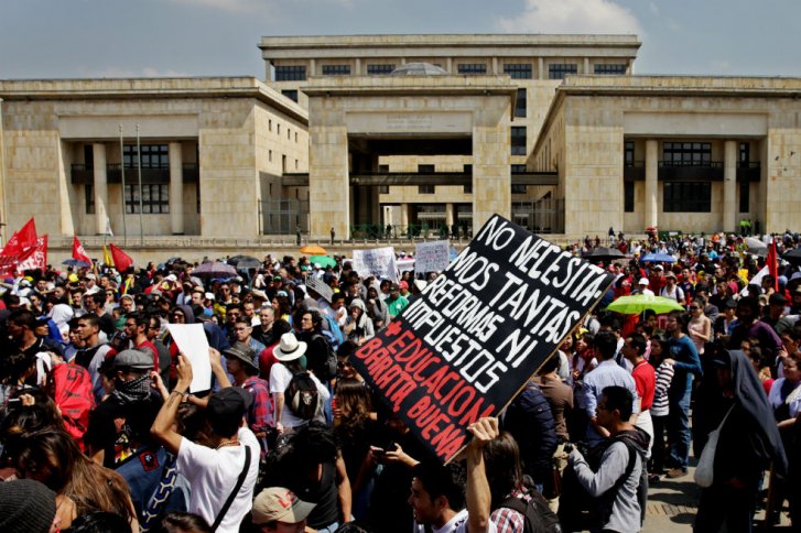 Con normalidad concluyen protestas contra venta de Isagen y aumento del salario mínimo