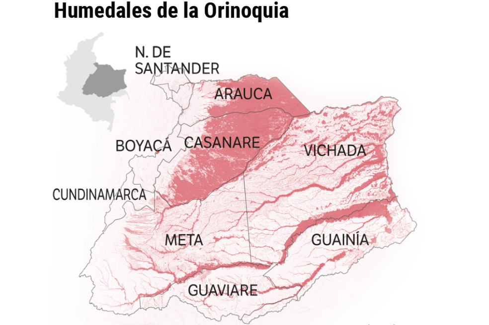 Humedales de la Orinoquia.