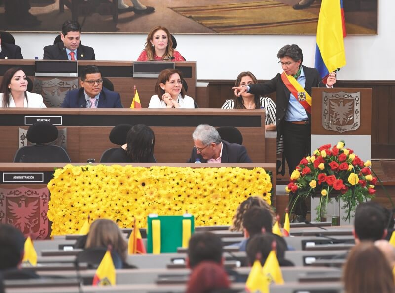Durante la instalación del Concejo, Claudia López anunció que apoyaría los impuestos a corridas de toros. / Gustavo Torrijos