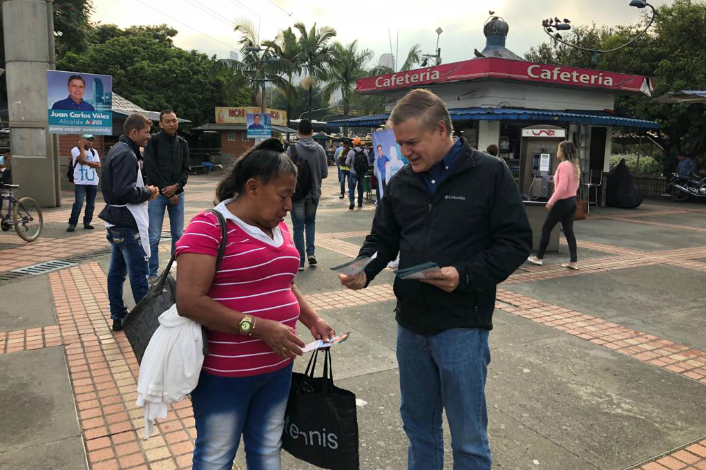 En 2015, Juan Carlos Vélez fue el candidato del Centro Democrático. Esta vez inscribió su aspiración a la Alcaldía de Medellínpor firmas.Cortesía