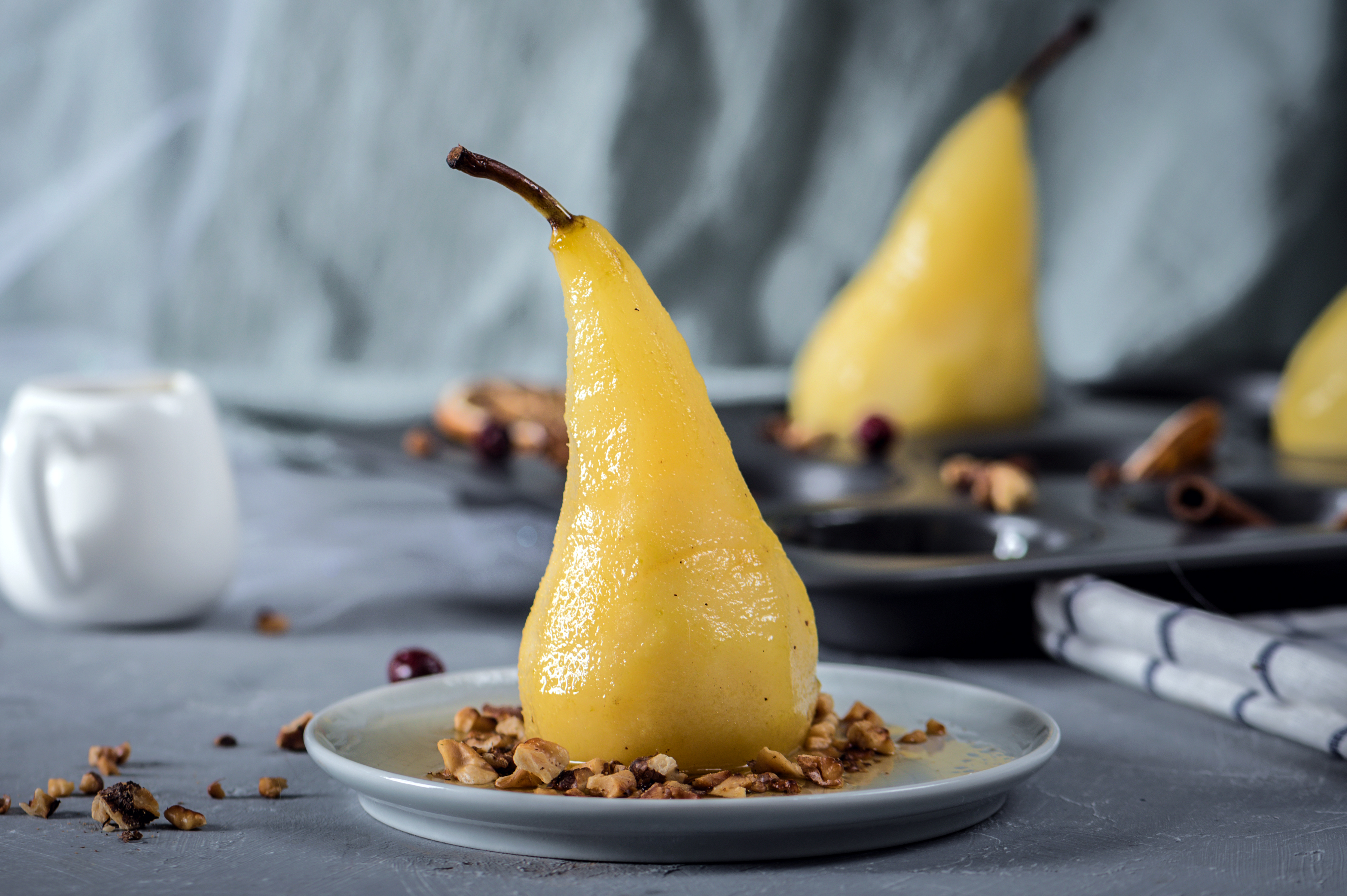 Receta: peras al vino blanco