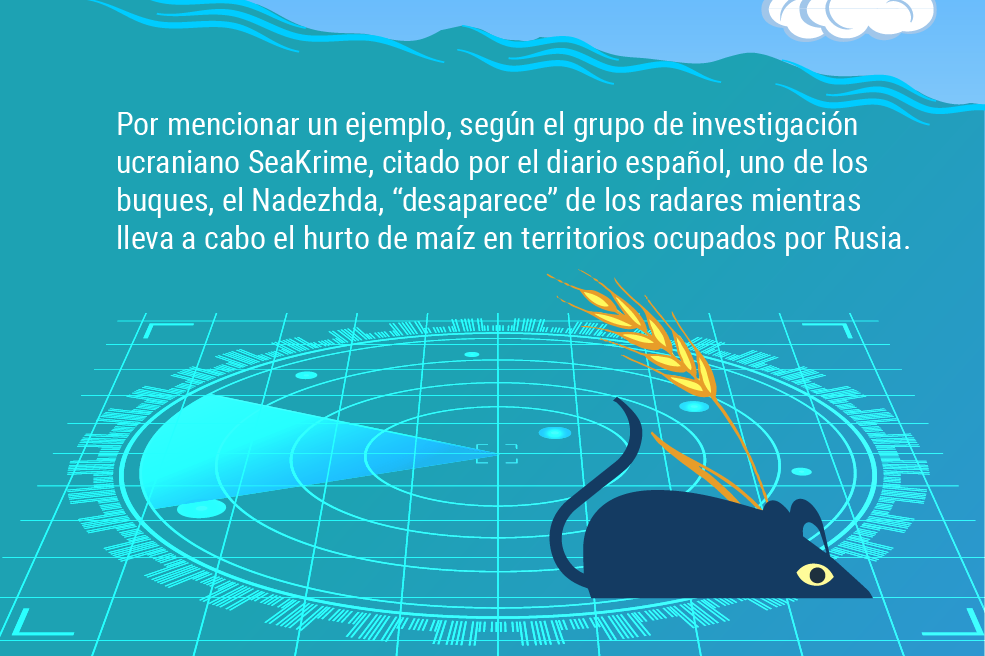 El mundo no es como lo pintan: Los barcos fantasma que roban cereal en Ucrania.