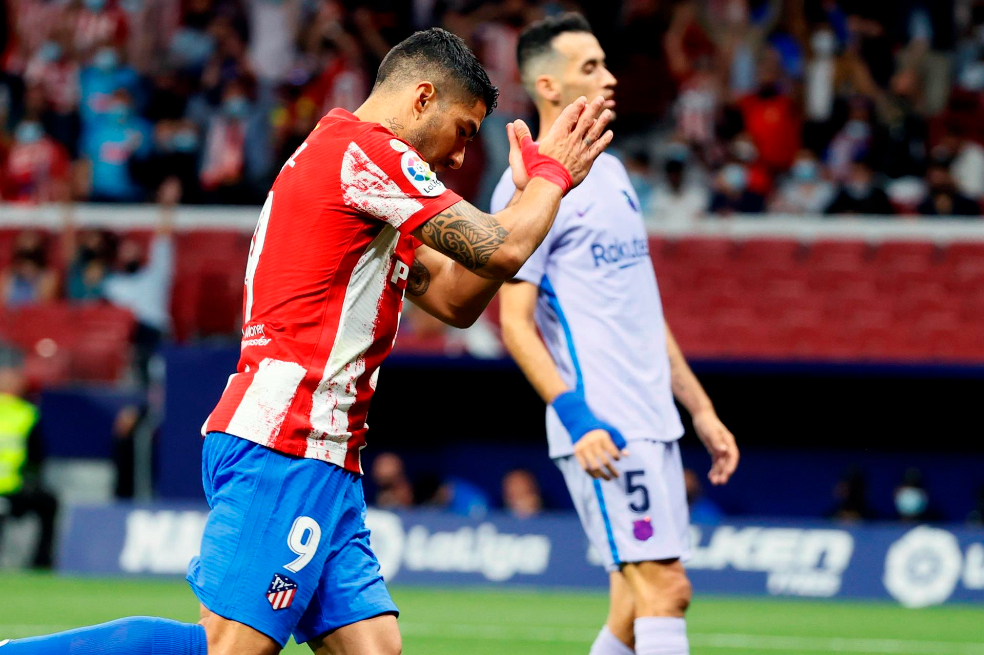 Luis Suárez se reportó con gol en el triunfo de Atlético de Madrid sobre Barcelona