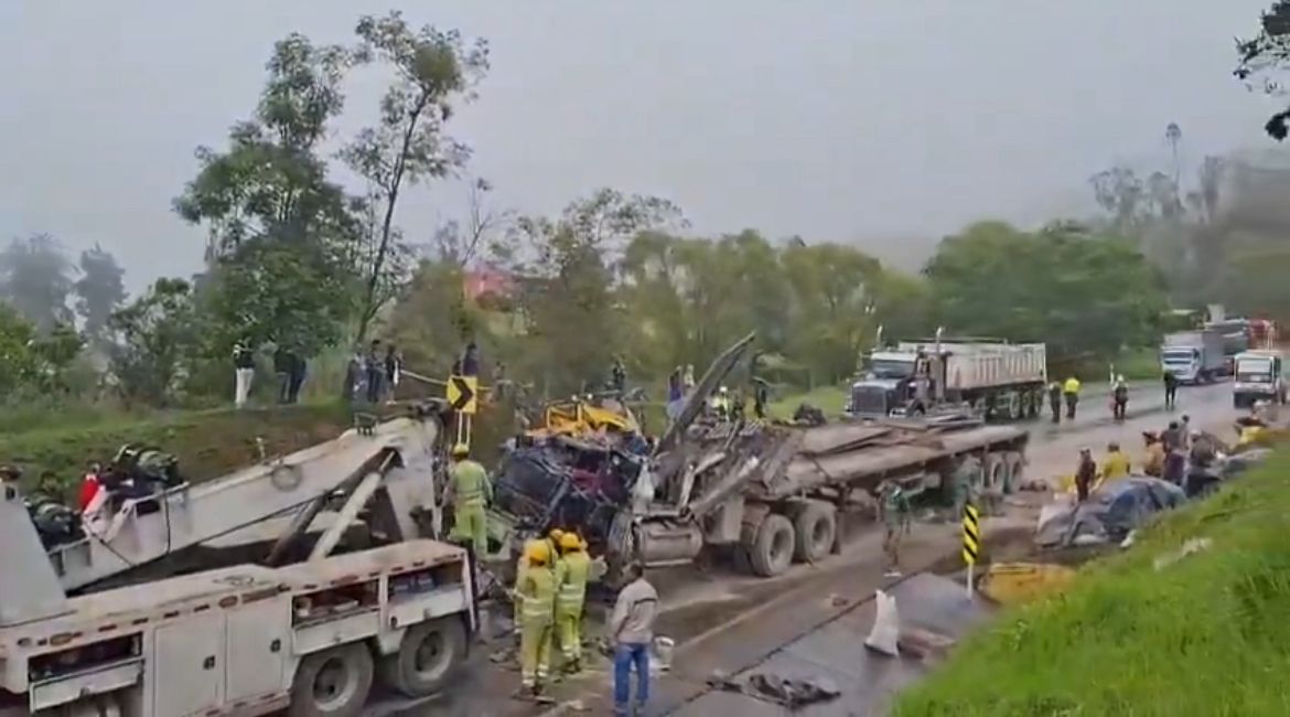 Accidente en la vía Bogotá–Villavicencio causó grave congestión vial