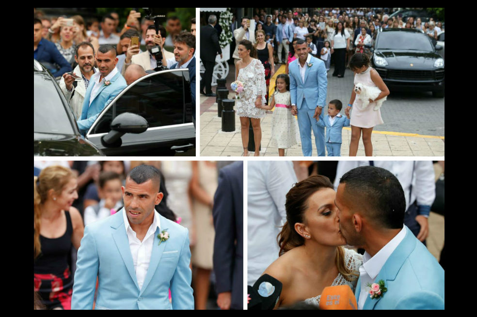 Futbolista Carlos Tevez se casó con Vanesa Mansilla, el festejo durará cuatro días