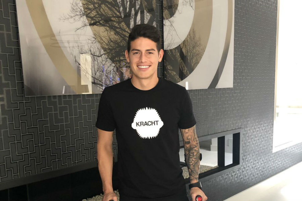 James Rodríguez compartió esta foto en una publicación de Twitter.