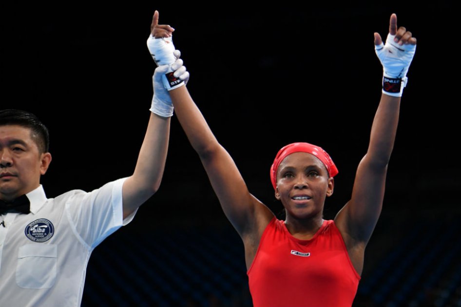 Ingrit Valencia, boxeadora colombiana. Foto: AFP