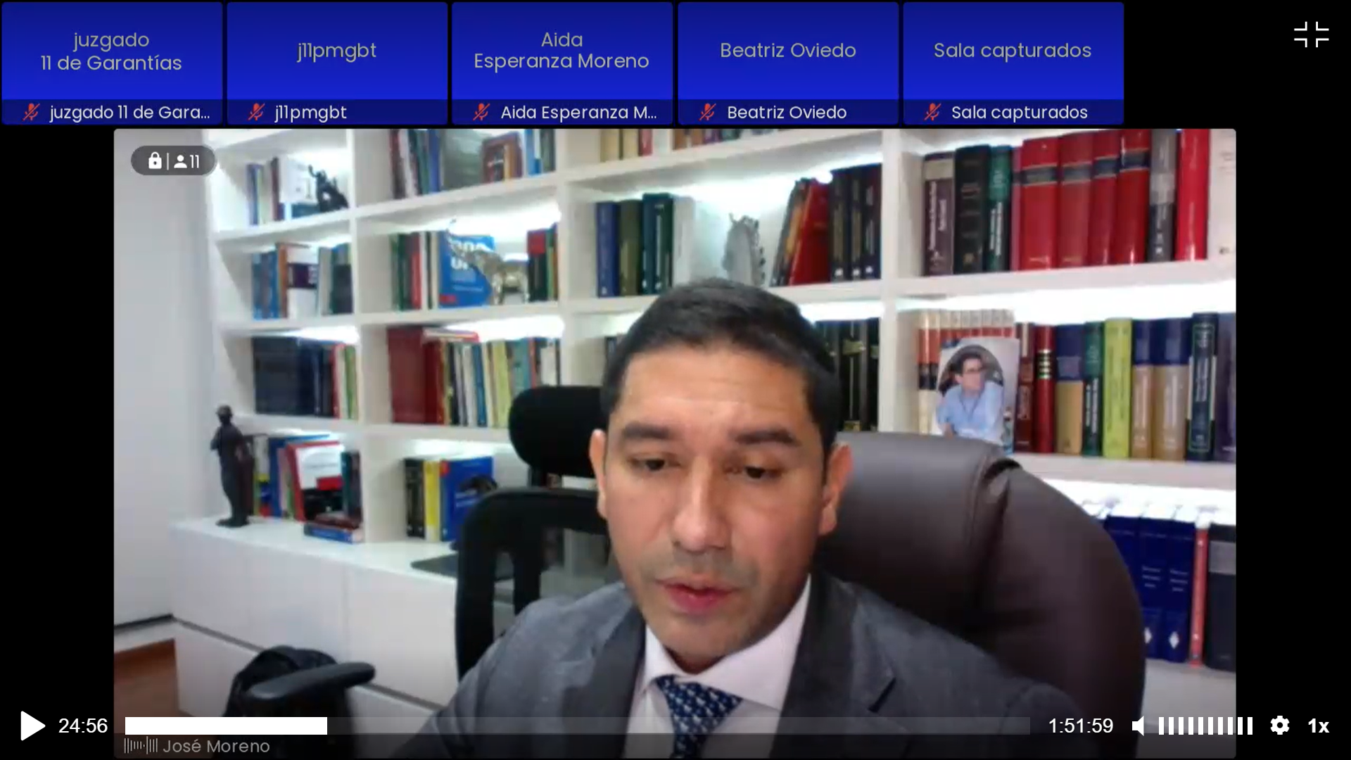 El agarrón del exfiscal Gustavo Moreno en su regreso a los estrados judiciales