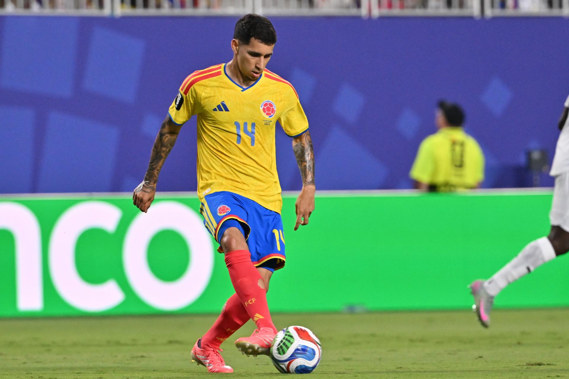 KANSAS CITY (United States), 03/07/2026.- Gustavo Puerta of Colombia in action during the FIFA World Cup 2026 Round of 32 match Colombia against Ghana, in Kansas City, Missouri, USA, 03 July 2026. EFE/EPA/AMY KONTRAS
