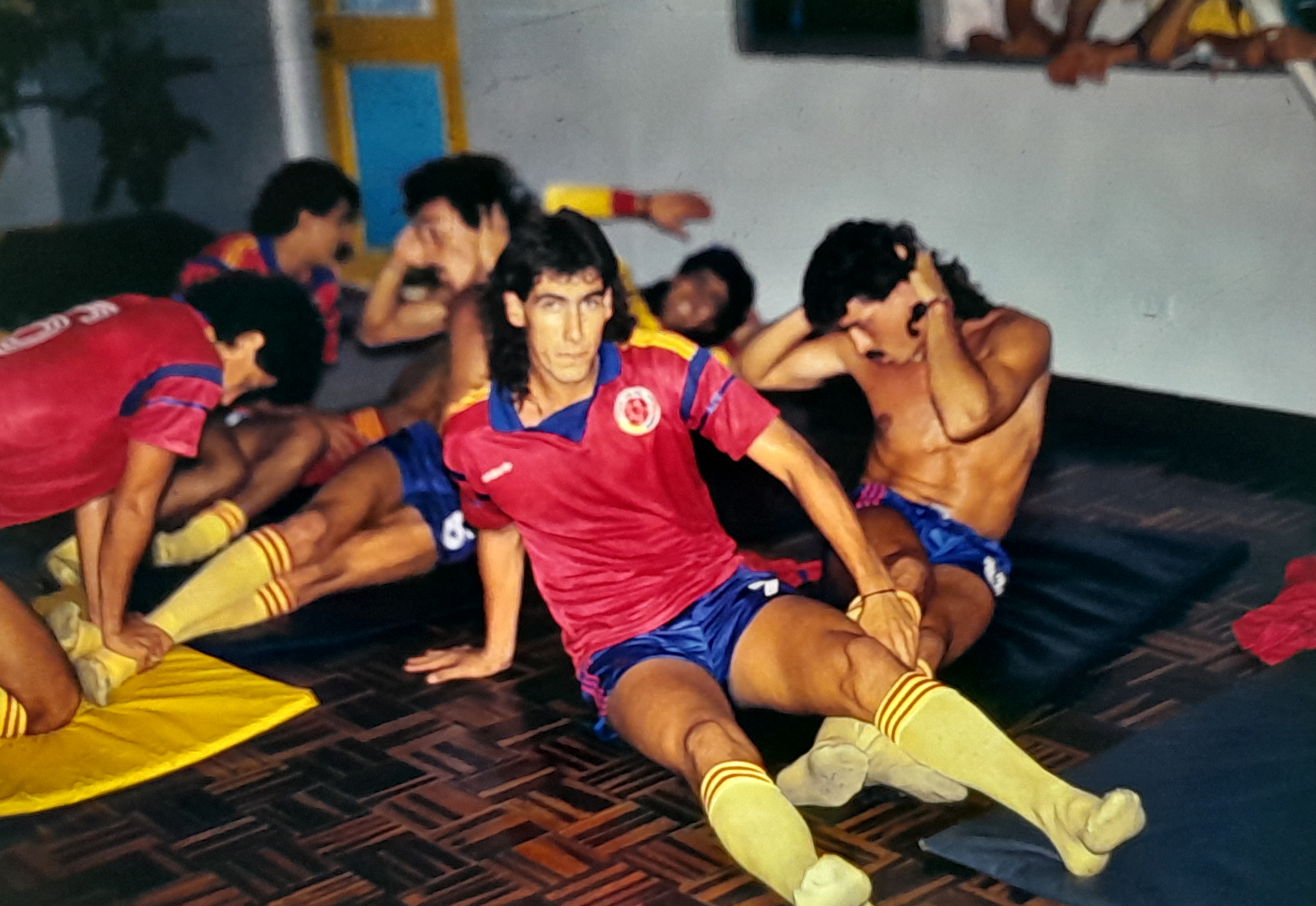 Andrés Escobar durante un entrenamiento con la selección de Colombia.