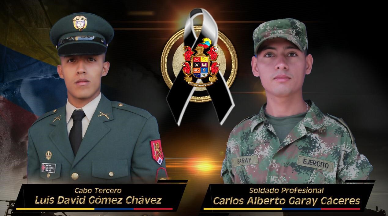 Dos soldados del Ejército murieron por explosión de un artefacto en Argelia, Cauca