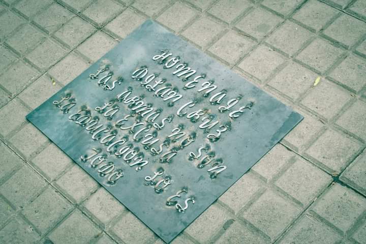 De hecho, rinde un sentido homenaje a la memoria de Cruz, solicitando al Gobierno justicia en su caso y medidas ante las masacres en Colombia.