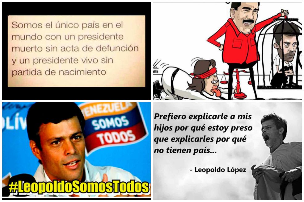 Masivo apoyo a Leopoldo López por redes sociales