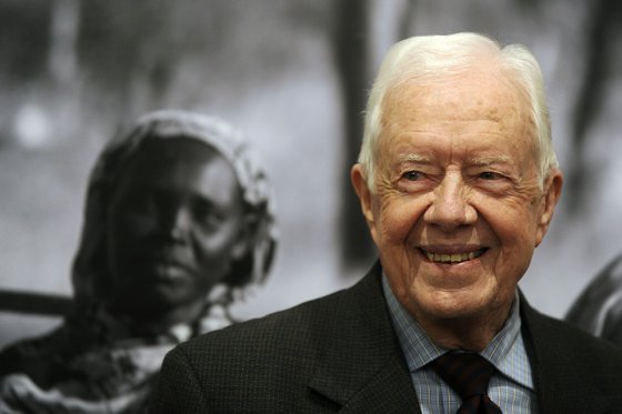 Jimmy Carter durante una conferencia en el Museo de Historia Natural (Nueva York), a principios de año. / Archivo EFE