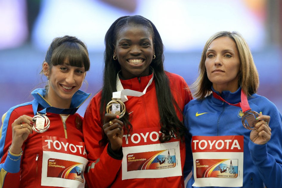 Caterine Ibargüen ganó la única medalla de oro para Latinoamérica en el Mundial de Atletismo de Moscú. Foto: Archivo Agencias.