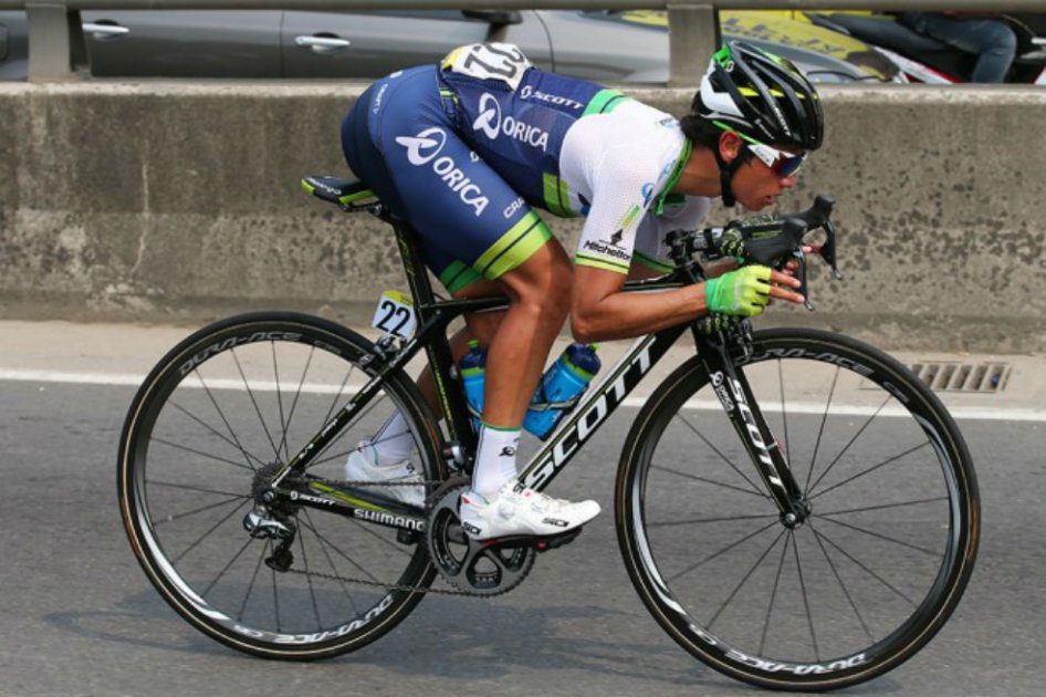 Esteban Chaves, ciclista del Orica Green-Edge. Foto: AFP