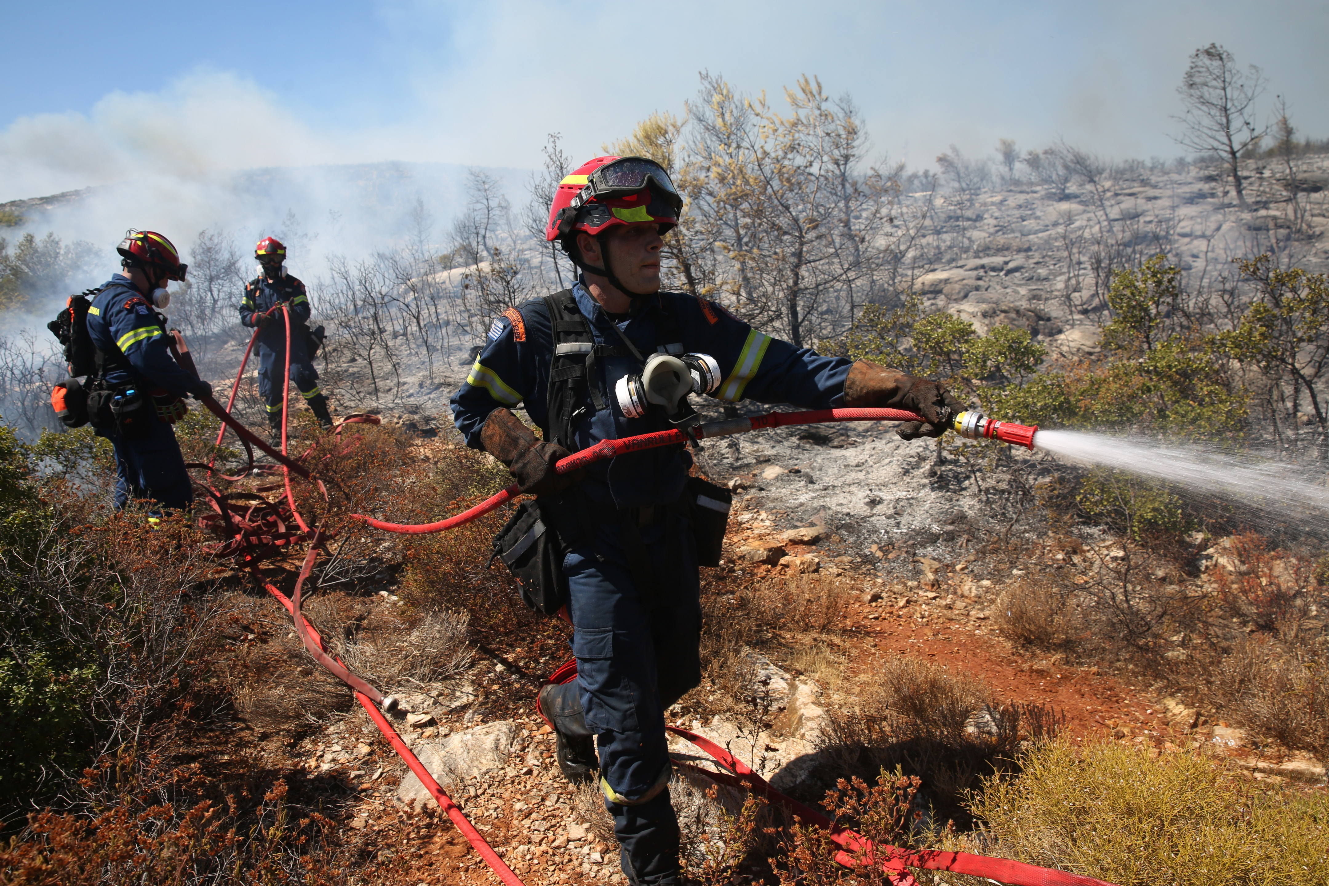 Grecia: miles de personas evacuadas por incendio forestal a las afueras de Atenas