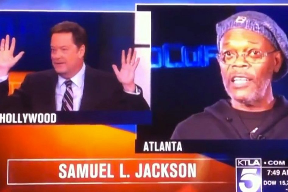 Samuel L. Jackson en la entrevista con Sam Rubin.