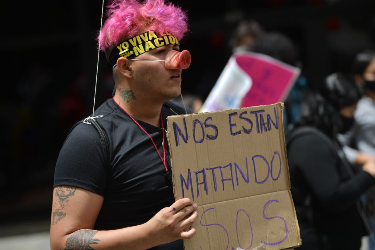 Las marchas comenzaron desde las 9:00 a.m. en la capital y salieron desde la universidad Nacional y el Parque Nacional.