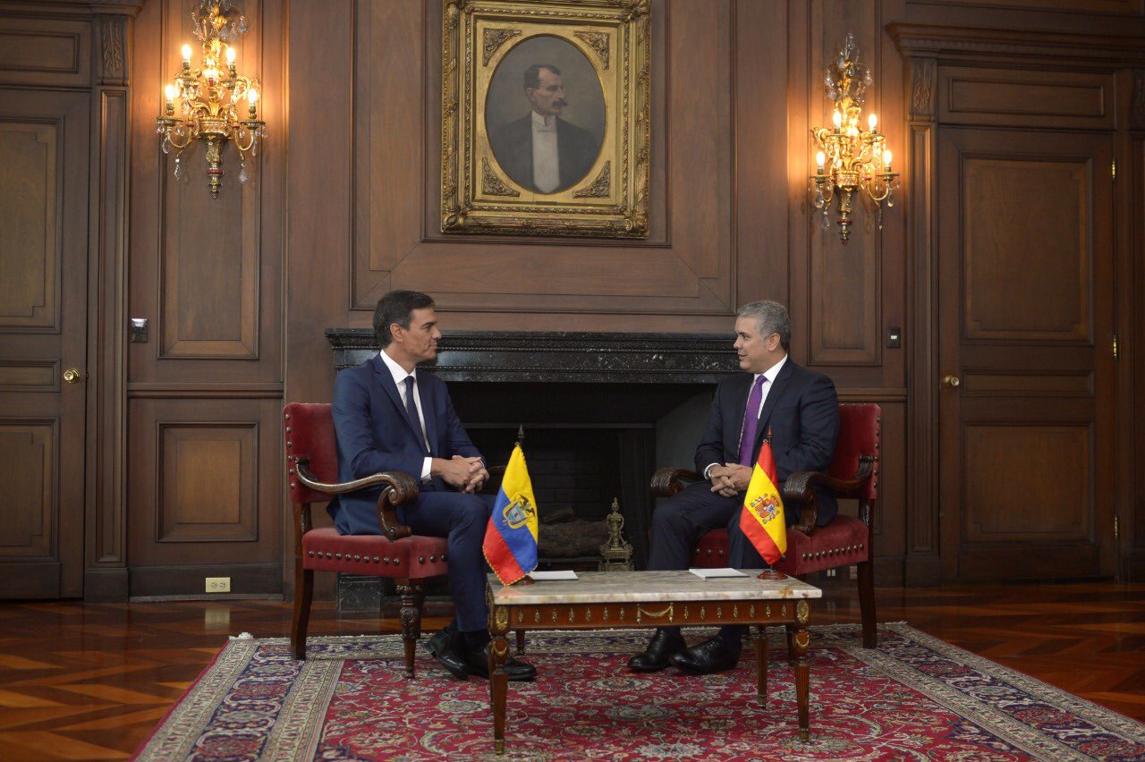 Duque se reunirá con Felipe VI y Pedro Sánchez durante su visita en Madrid