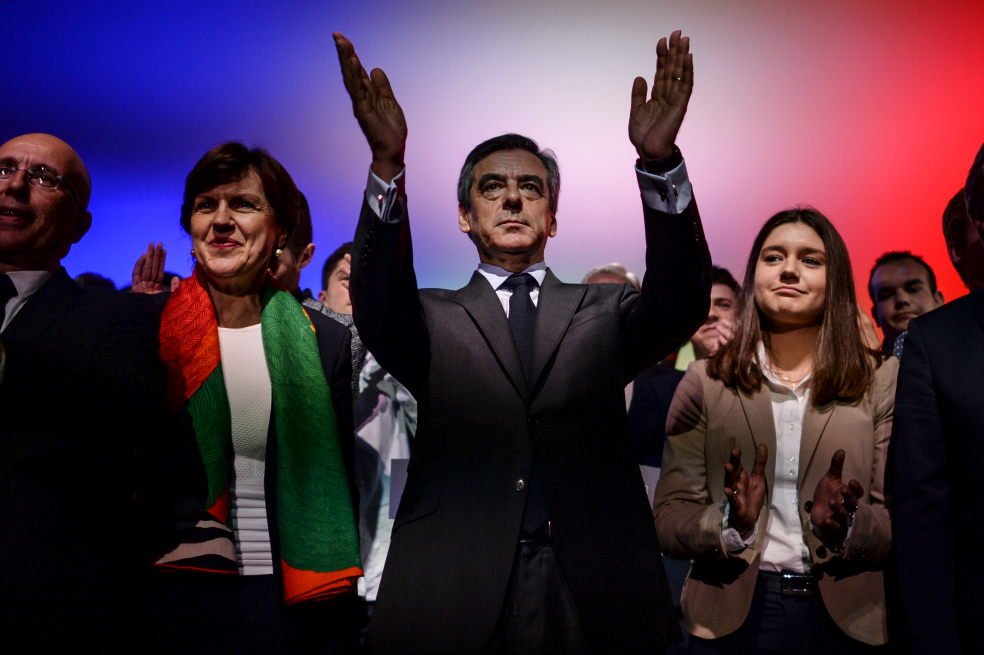 François Fillon: sediento y con el agua lejos