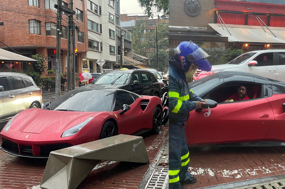 ¿Cuánto vale el Ferrari que fue multado por estar mal parqueado en Bogotá?