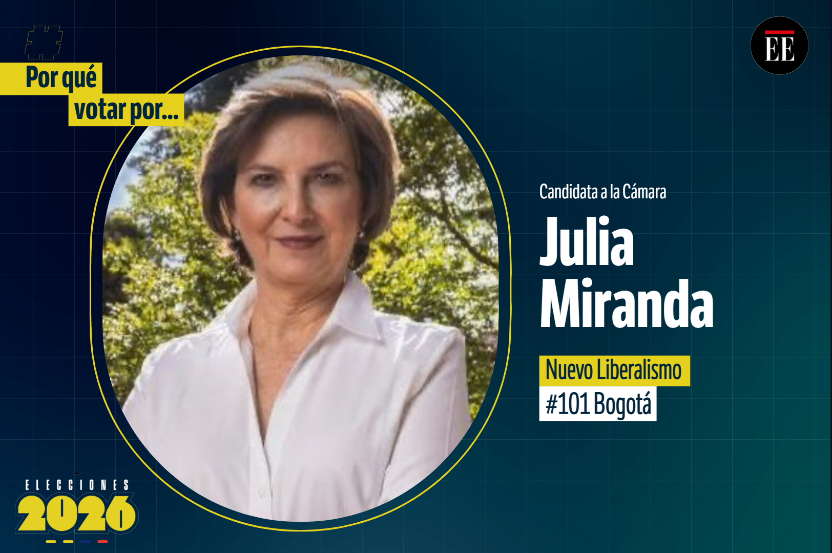 “Por qué votar por”: Julia Miranda, candidata a la Cámara