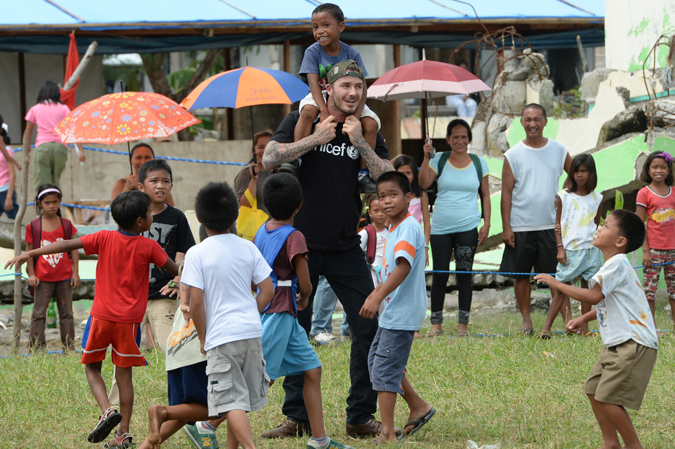 El lado más solidario de David Beckham