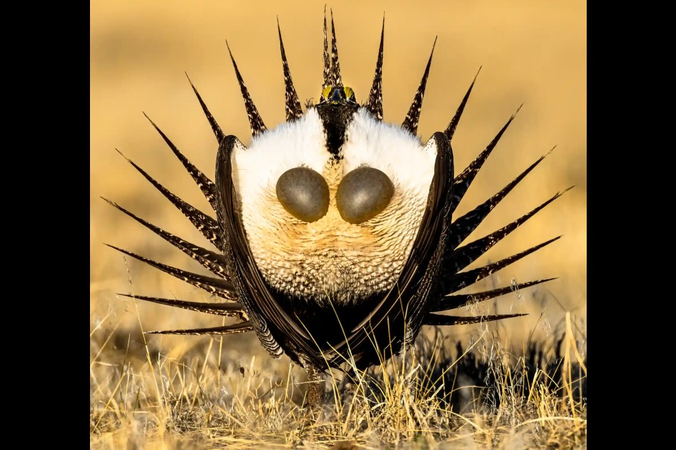 Categoría retratos: Ly Dang fotografió a un urogallo de las artemisas en Colorado, Estados Unidos.