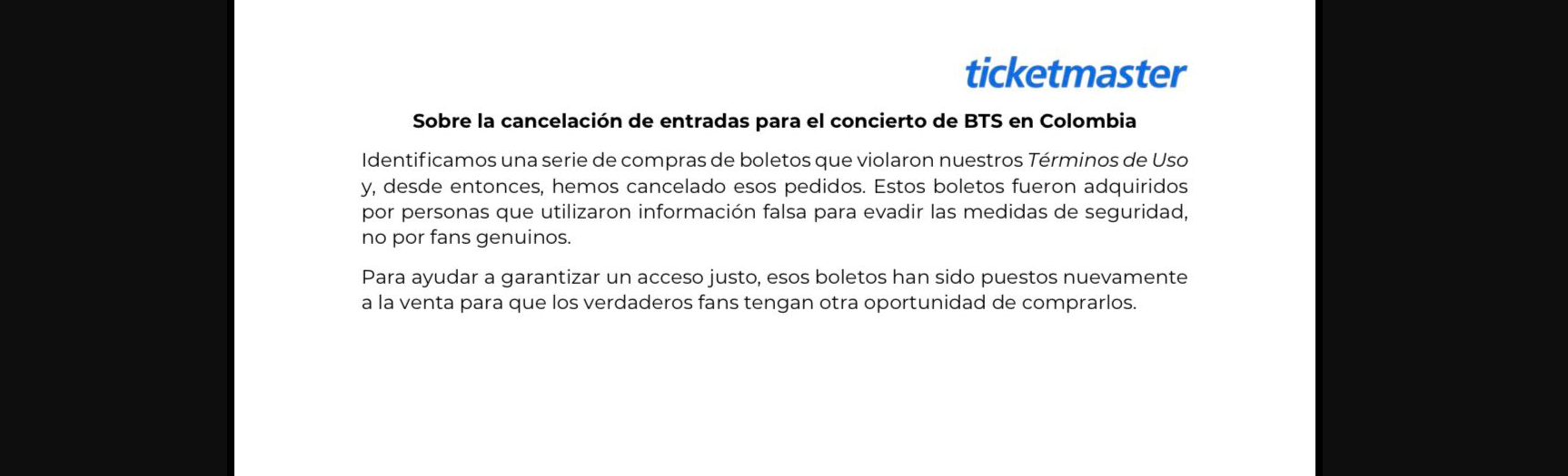BTS en Colombia: ¿Por qué están cancelando algunas boletas compradas y cómo verificarlas?