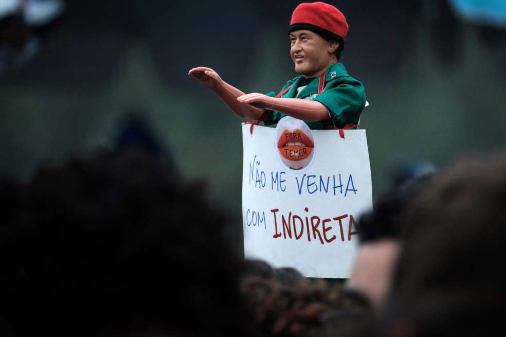 Manifestaciones en Brasil pidiendo elecciones directas se toman varias ciudades.  / AFP