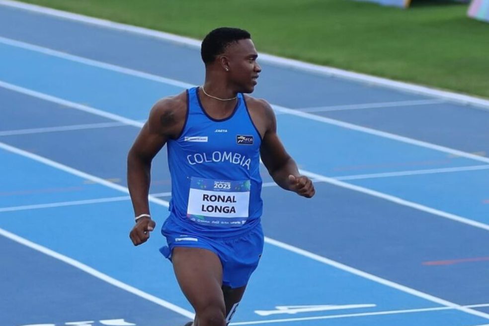 Ronal Longa dejó grabado su nombre en la historia del atletismo colombiano al parar el reloj antes de los 10 segundos.