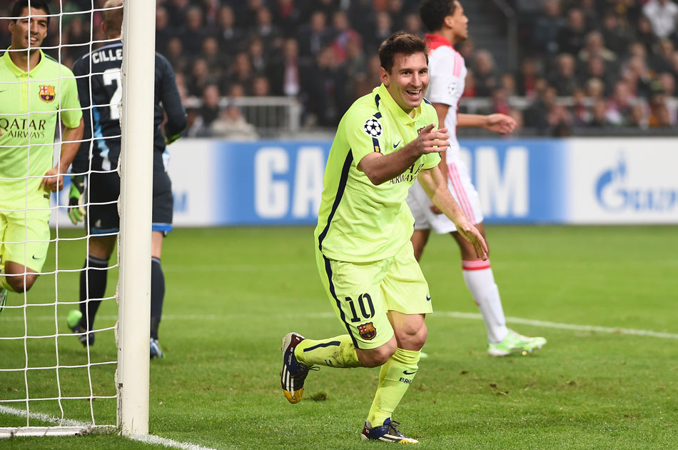 Messi igualó el récord de goles de Raúl en Liga de Campeones