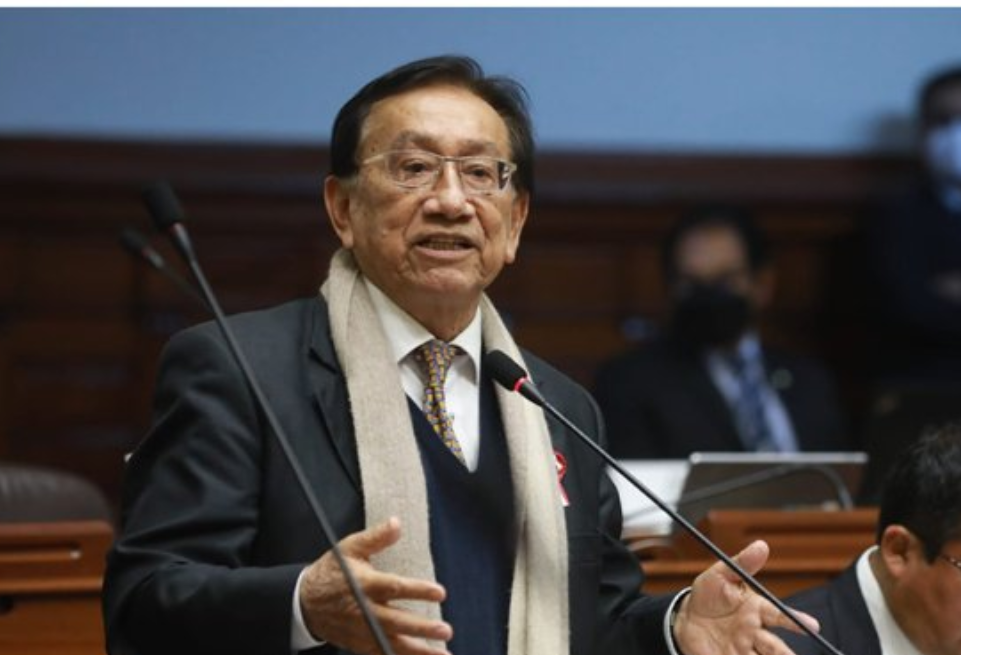 José María Balcázar, nuevo presidente interino de Perú, en foto publicada en X por @Agencia_Andina