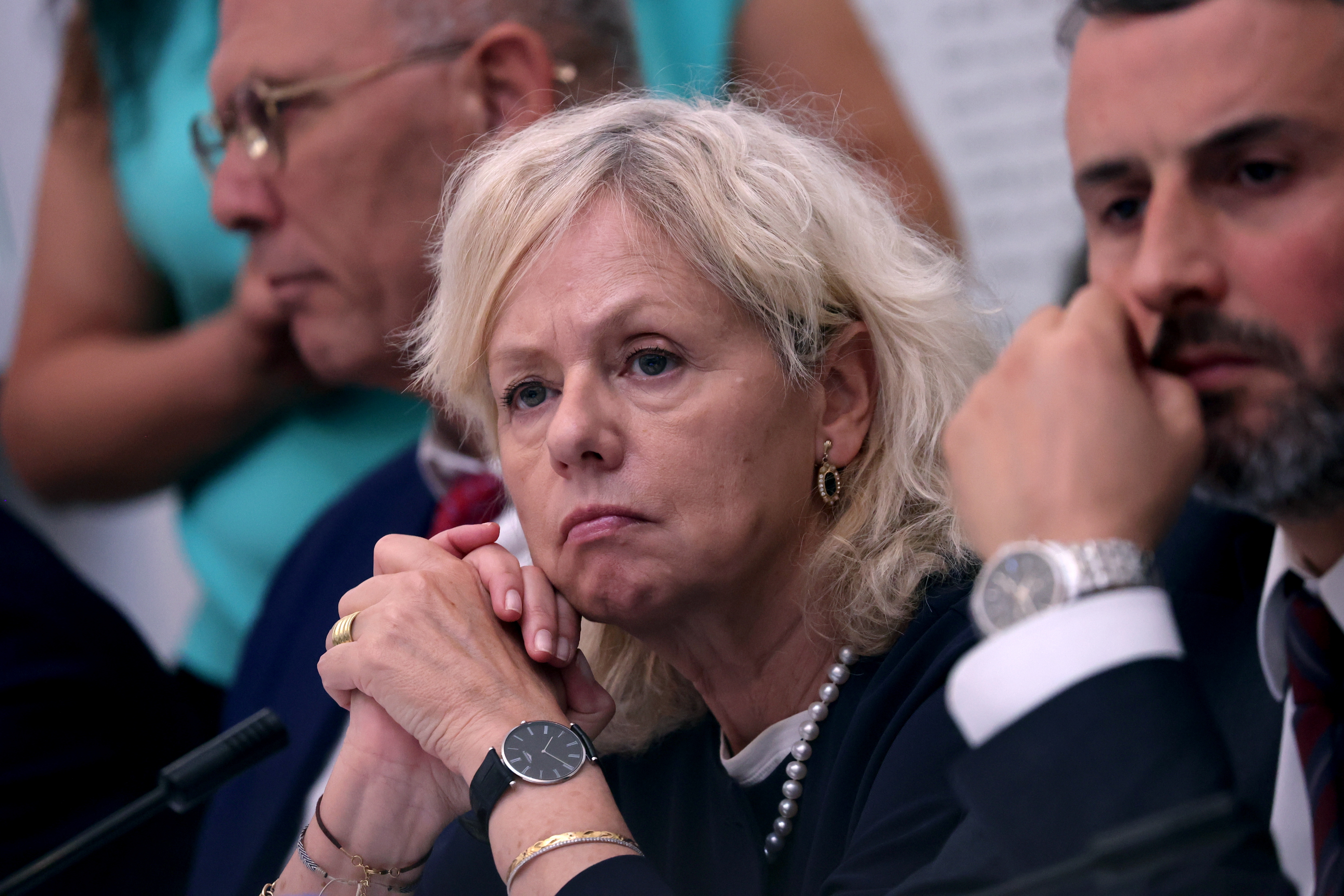 Jerusalem (Undefined), 05/06/2024.- Israel's Attorney General Gali Baharav-Miara listens on as she attends a cabinet meeting at the Bible Lands Museum in Jerusalem, 05 June 2024. (Jerusalén) EFE/EPA/GIL COHEN-MAGEN / POOL