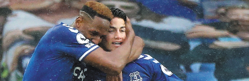 James Rodríguez y Yerry Mina no jugarán ante Aston Villa