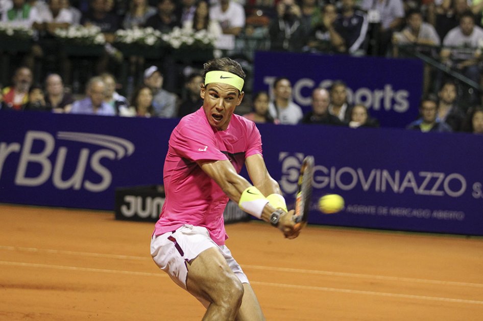 Rafael Nadal, tenista español en su debut en el torneo de Buenos Aires. Foto: AFP