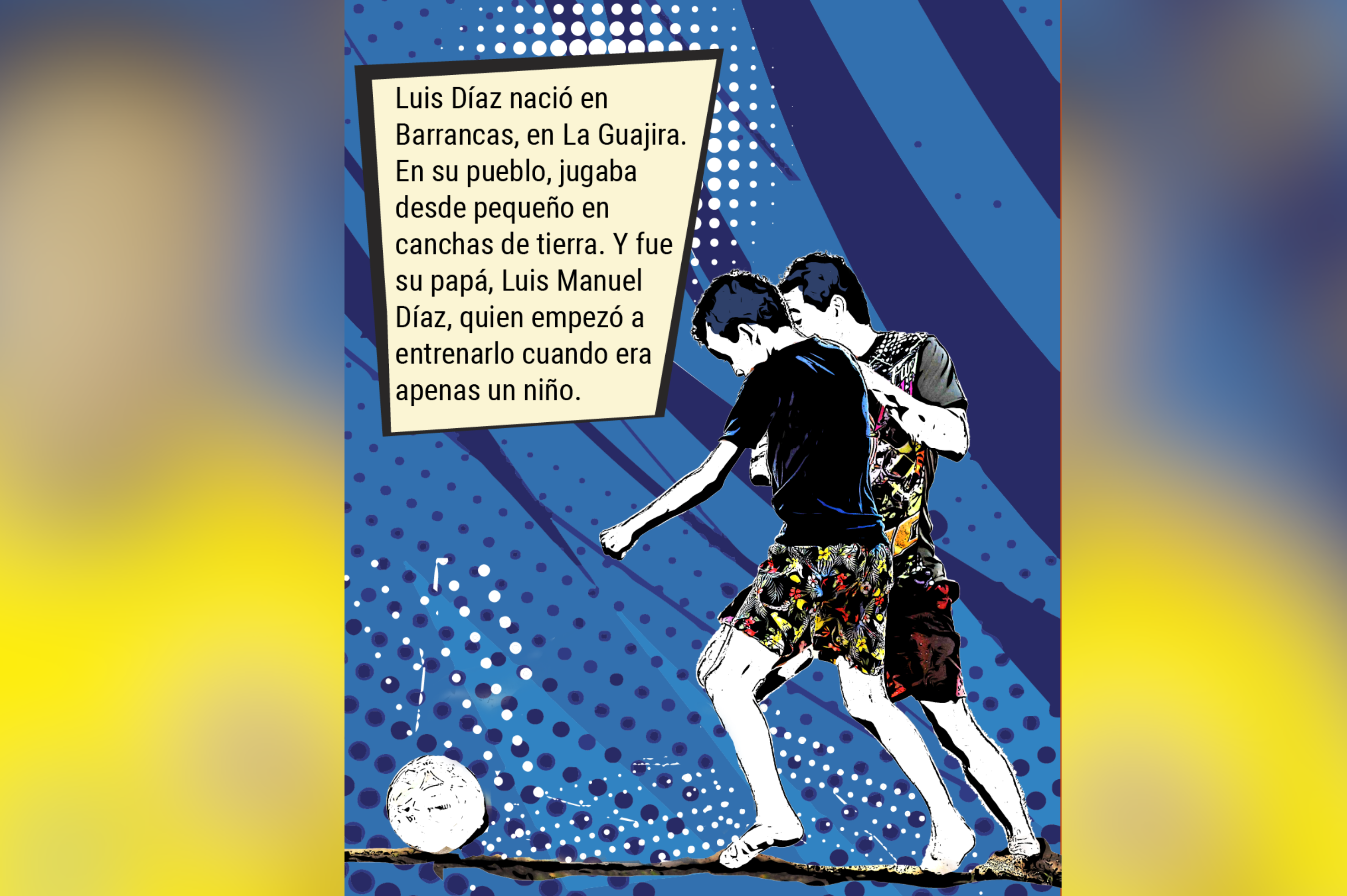 El cómic de Luis Díaz con la selección de Colombia, que busca el título de la Copa América 2024.