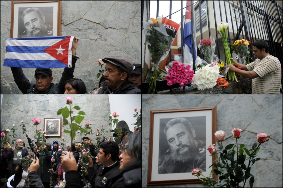Imágenes: en Bogotá también hubo actos simbólicos para despedir a Fidel Castro