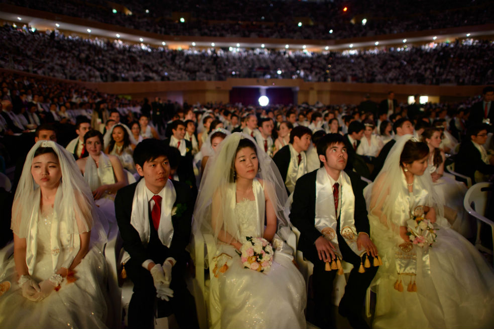 Impresionante boda masiva en Corea del Sur