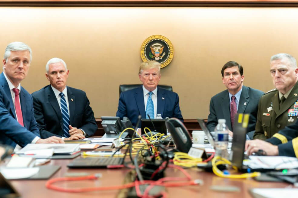 El presidente Donald Trump aprobó la misión contra al-Bagdadi hace semanas.  / AFP
