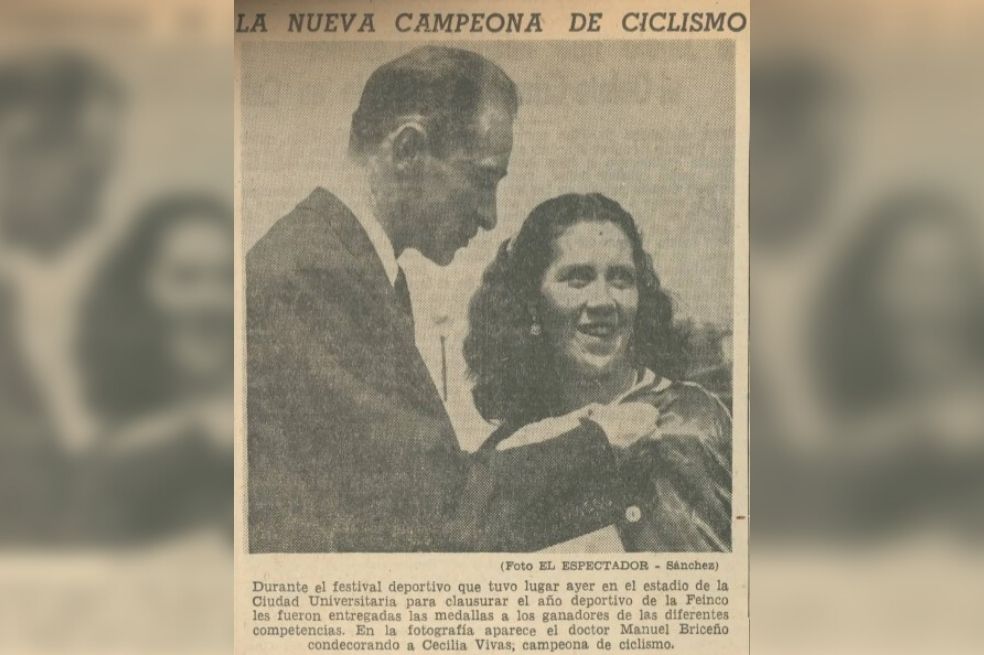 Cecilia Vivas, una de las precursoras del ciclismo femenino // Archivo El Espectador