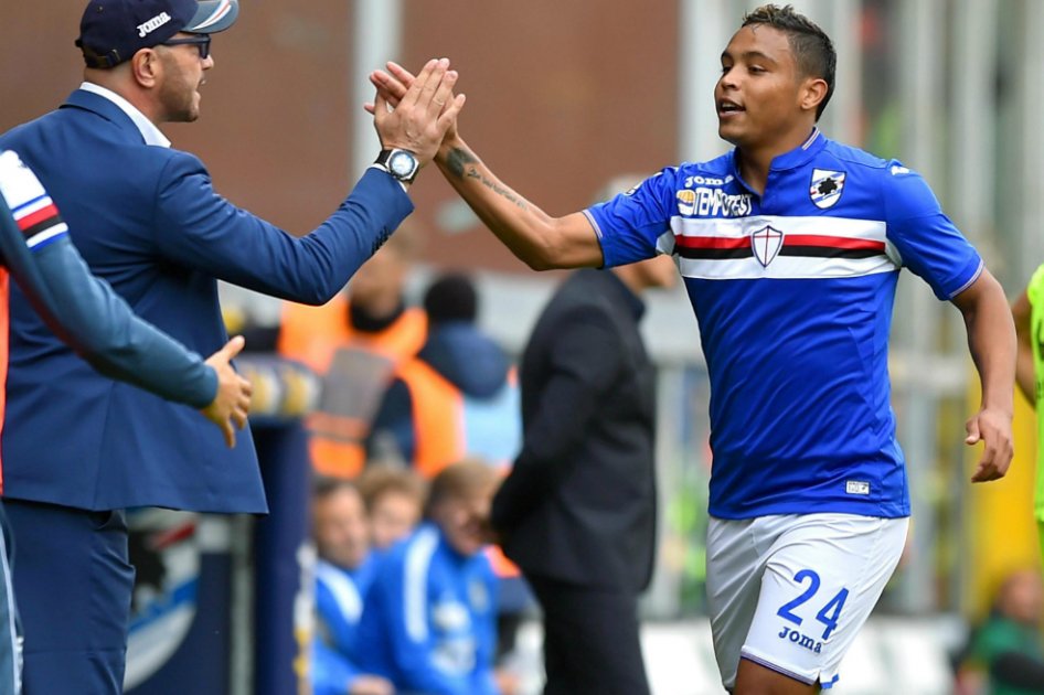 Muriel jugó media hora en empate de la Sampdoria con Empoli