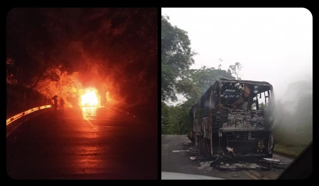 Fuerza Pública responsabiliza al ELN por quema de un bus en Chocó