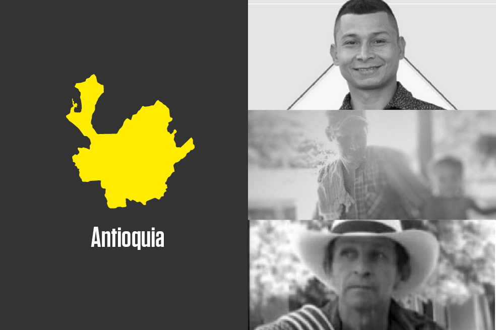 De arriba abajo: Ángel Ovidio Quintero, Amado Torres y William Ramiro Montoya.