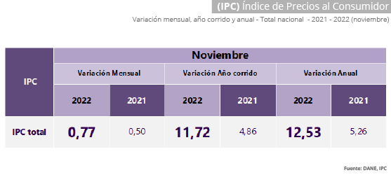 La inflación anualizada llegó a 12,53%