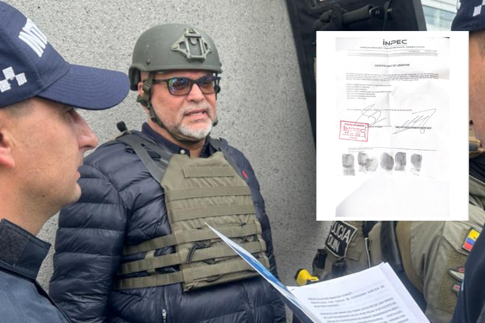 Este es el certificado de libertad con el que Salvatore Mancuso salió de La Picota