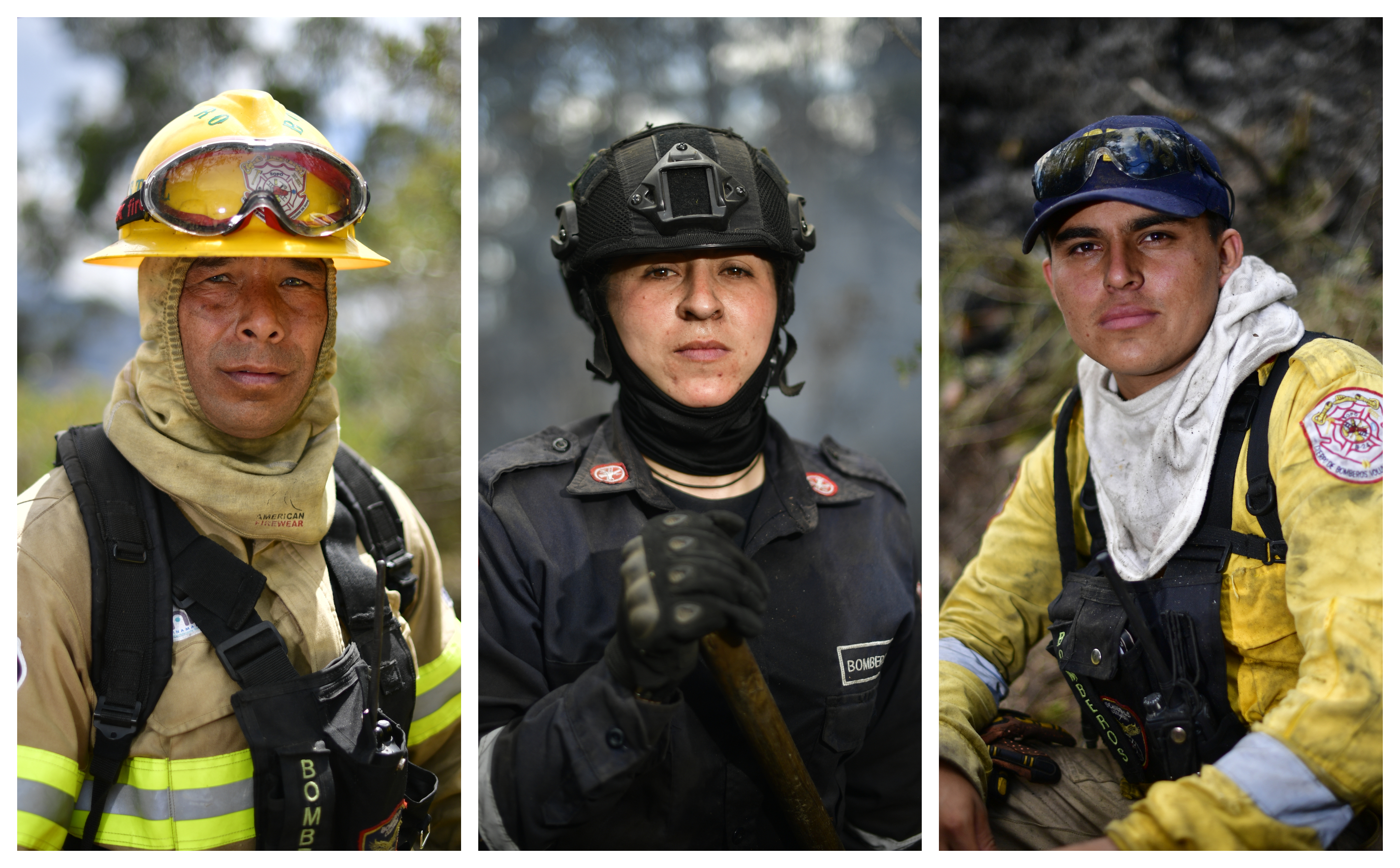 Ellos son parte del Cuerpo de Bomberos, quienes enfrentan los incendios forestales