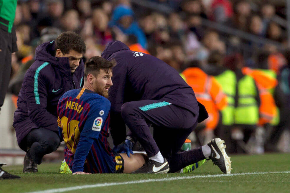 Messi padece molestias en el muslo derecho